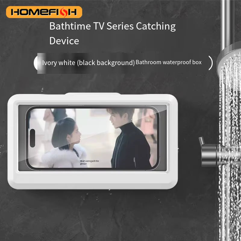 Transform Your Shower Experience with the Fixed Universal Waterproof and Anti-Fog Mobile Phone Case - Enjoy Your Favorite Shows Hands-Free!